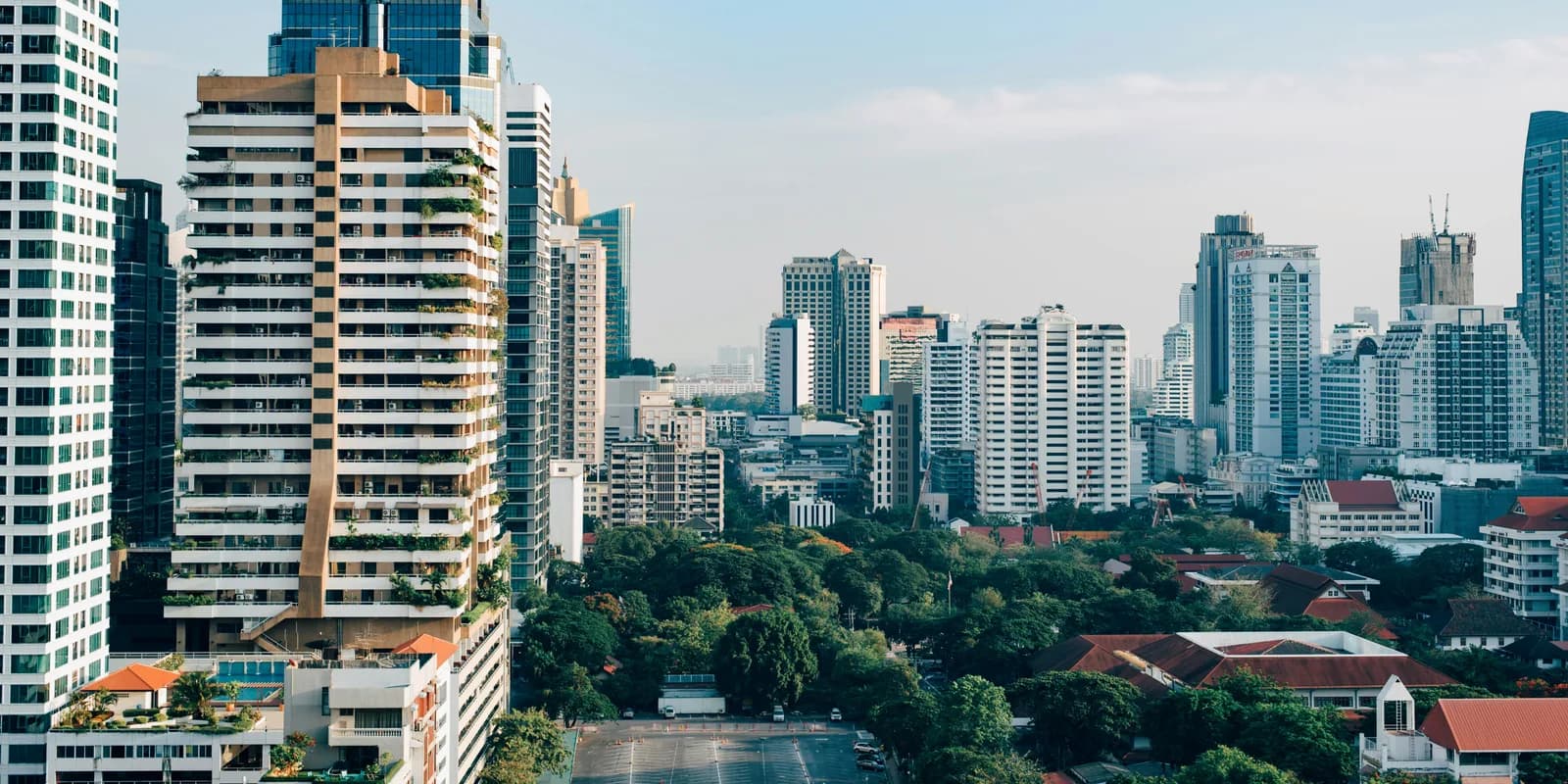 Bangkok cityscape viewed from above