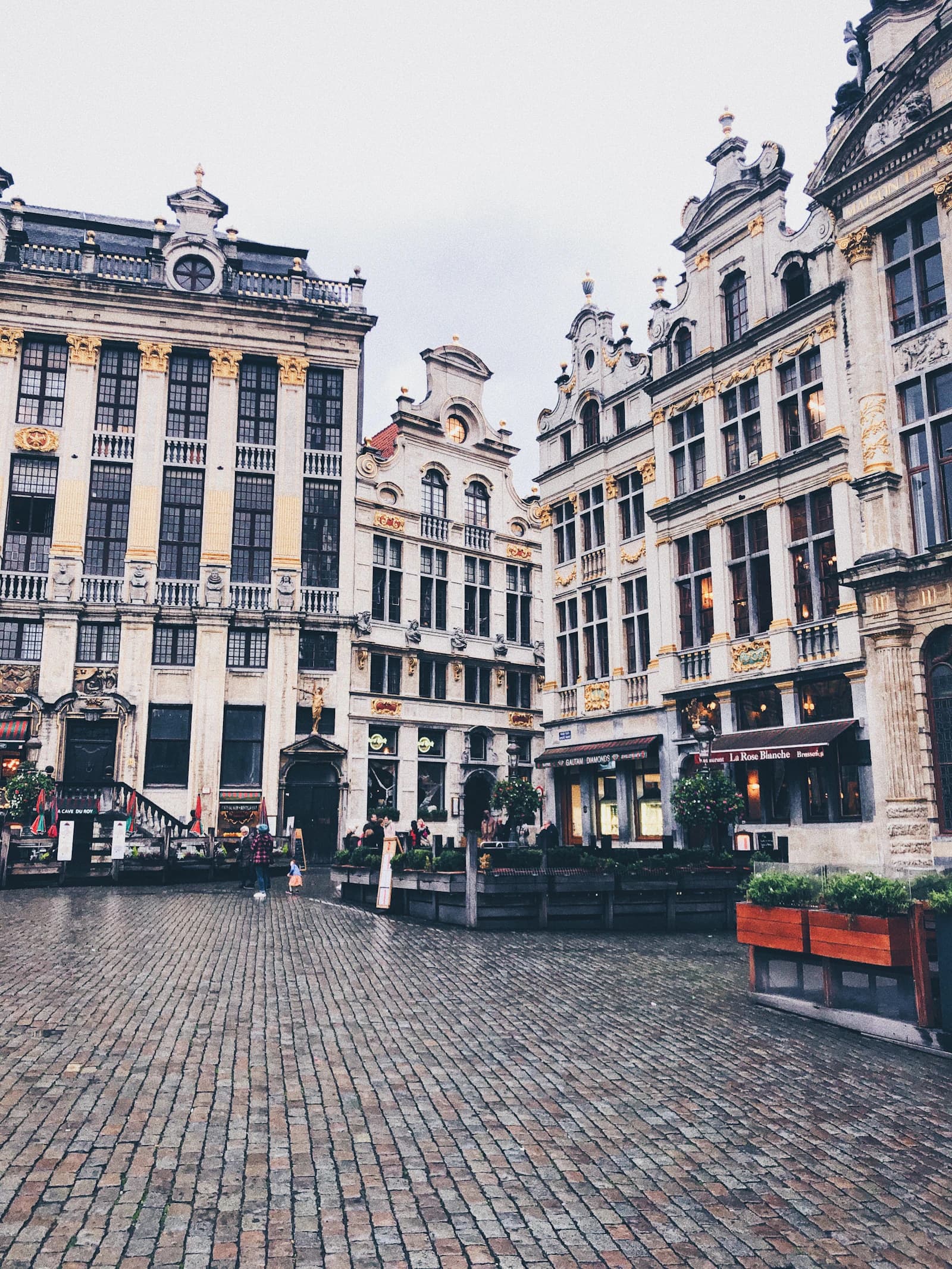 Ornate guildhalls around the Grand Place in Brussels