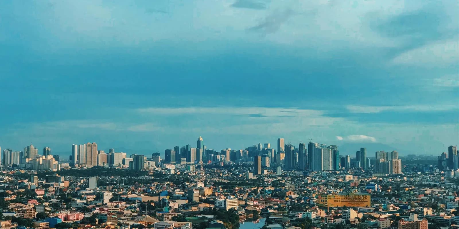 Manila skyline stretching across the metropolitan city