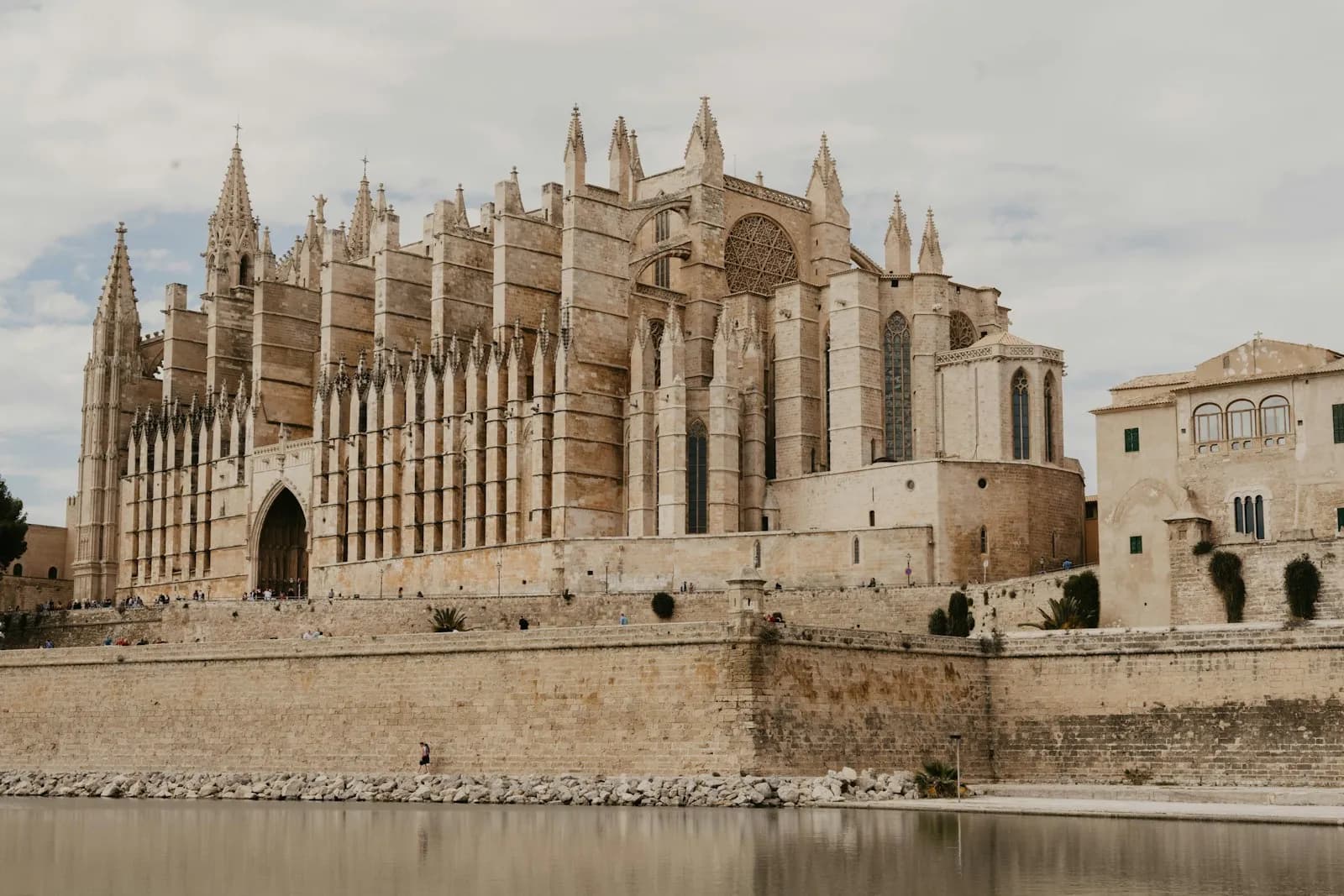 Palma Cathedral rising above the waterfront in Mallorca